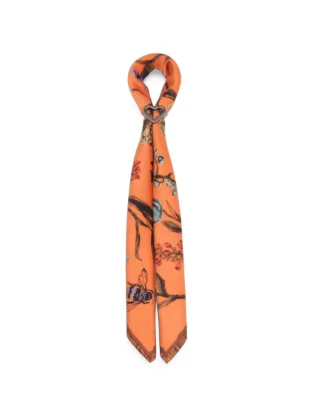 Fular Bimba Y Lola cu model floral portocaliu