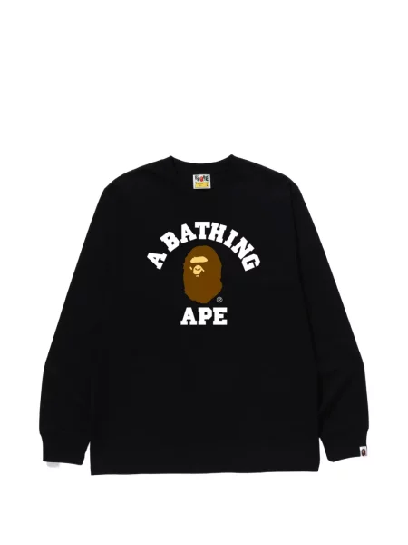 Lung tricou A Bathing Ape® cu imagine negru
