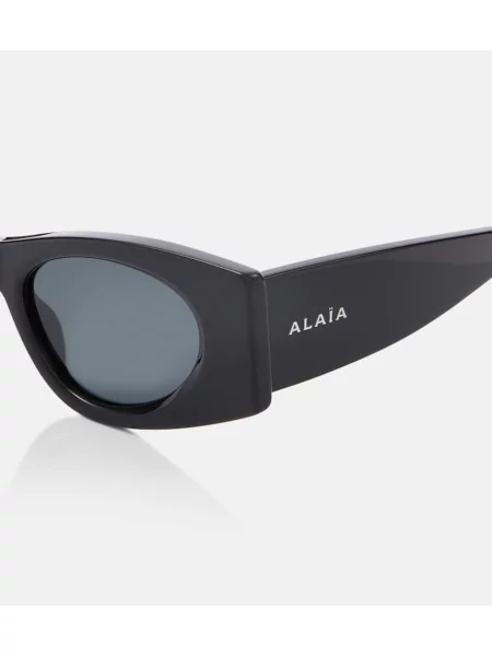 Ochelari de soare Alaïa cu autograf negru