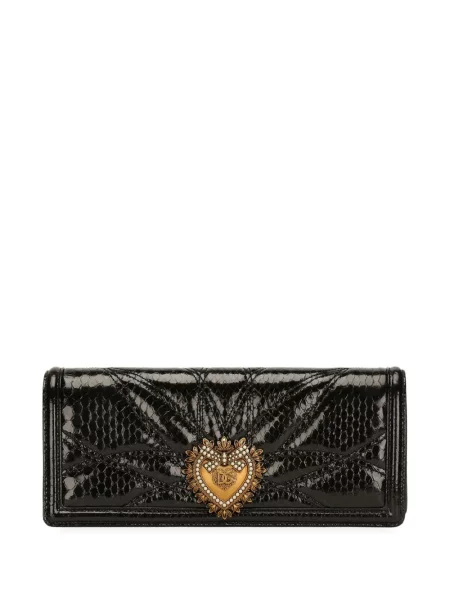 Geantă Dolce & Gabbana Devotion cu motiv cu inimi negru