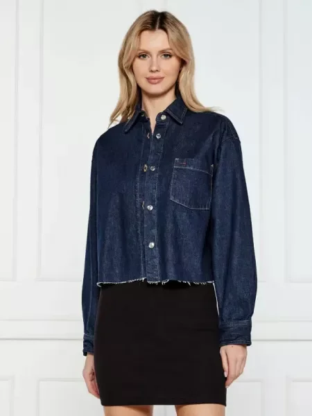 Tommy Jeans Farmer kabát | Cropped Fit kék