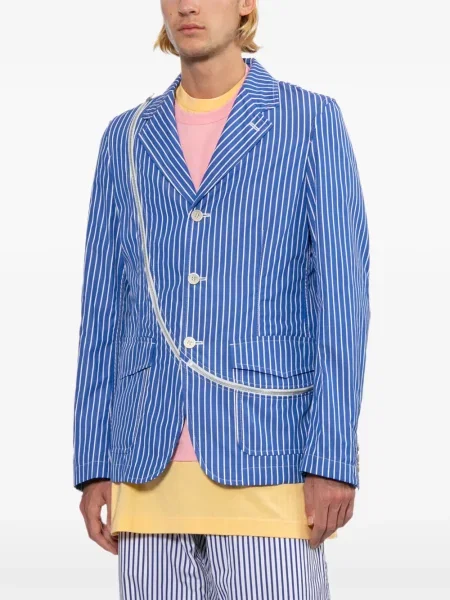 Ριγέ μπλέιζερ Comme Des Garçons Shirt μπλε