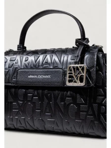 ARMANI EXCHANGE Ročna torbica LIZ PEBBLE / srebrna črna
