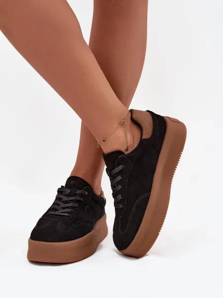 Маратонки Big Star Shoes на платформе черно