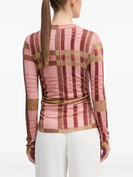 Pulover Barbour în carouri roz