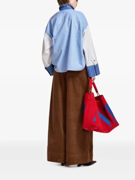 Pantaloni Essentiel Antwerp de catifea cord maro
