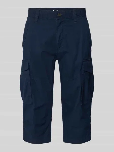 Szorty cargo o kroju relaxed fit z mieszanki bawełny S.oliver Black Label niebieskie
