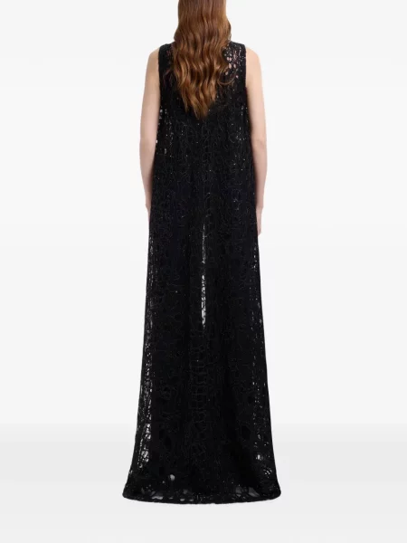 Salopetă Elie Saab cu broderie negru