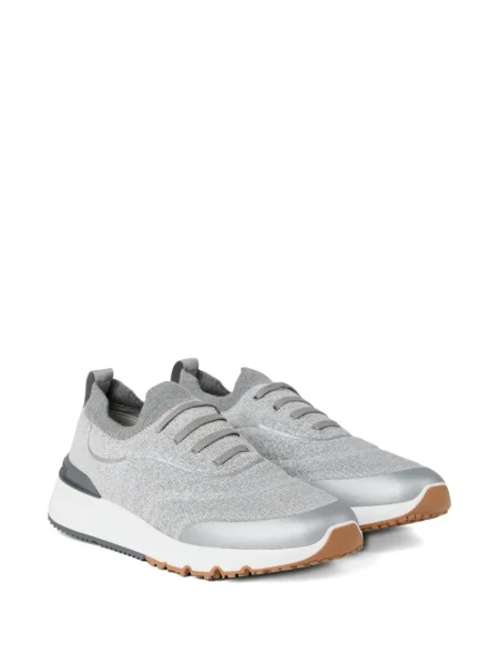 Sneakerși Brunello Cucinelli tricotate gri