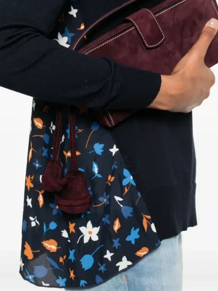 Pulover Marc O'polo cu model floral cu imagine albastru