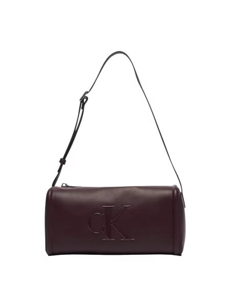 Calvin Klein Torebka Bold Ck Slouchy Shoulder Bag ciemny brązowy