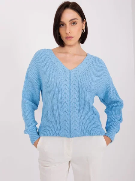 Pulover Fashionhunters albastru