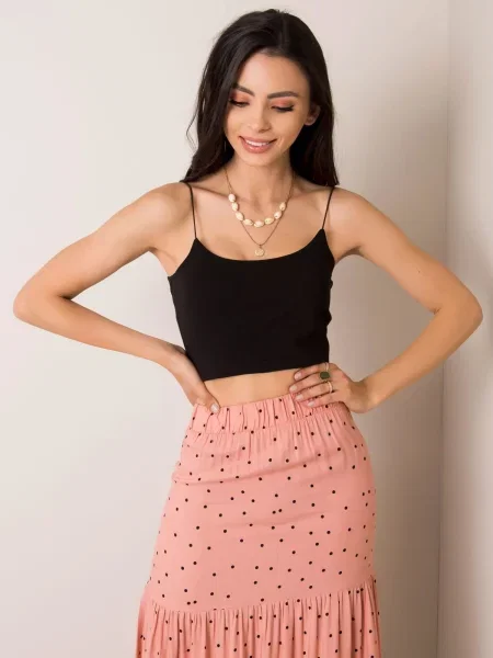 Tricou Fashionhunters scurt negru