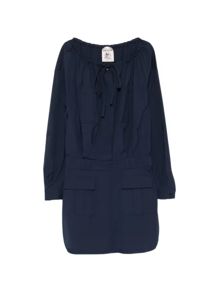 Rochie mini Semicouture cu legături de costum albastru