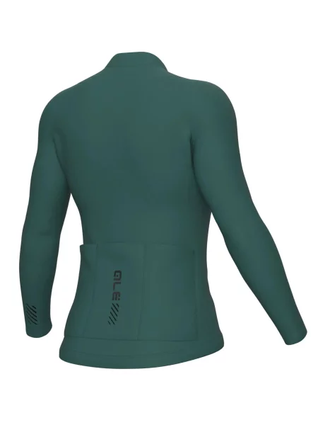 Koszulka rowerowa Alé Cycling Solid Color Block LS zielona