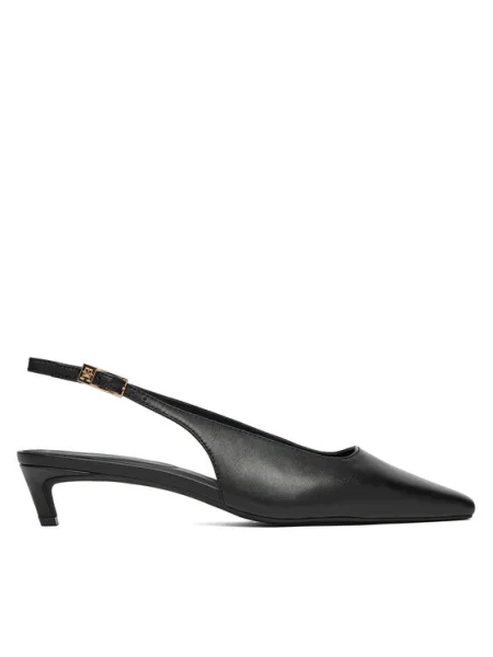 Tommy Hilfiger Pantofi pumps Th Buckle Slingback Low Pump negru