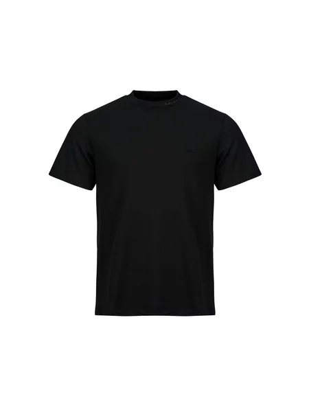 Majica Lacoste s kratkimi rokavi iz žakarda črna