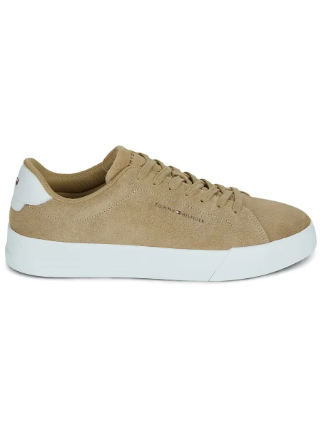 Pantofi Tommy Hilfiger din piele de căprioară bej