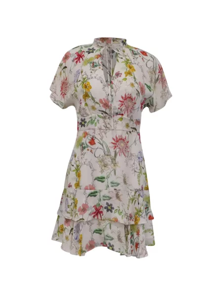 Rochie Parker cu model floral cu imagine alb