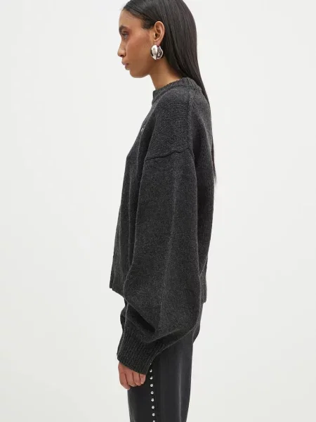 ROTATE Pulover Gri Oversize negru