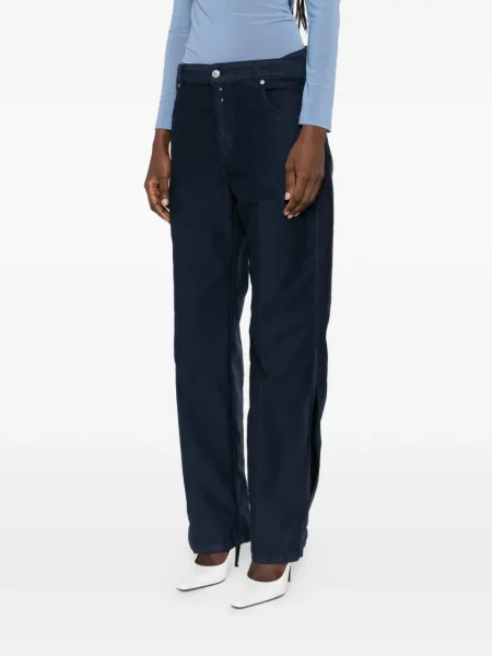 Pantaloni Victoria Beckham albastru