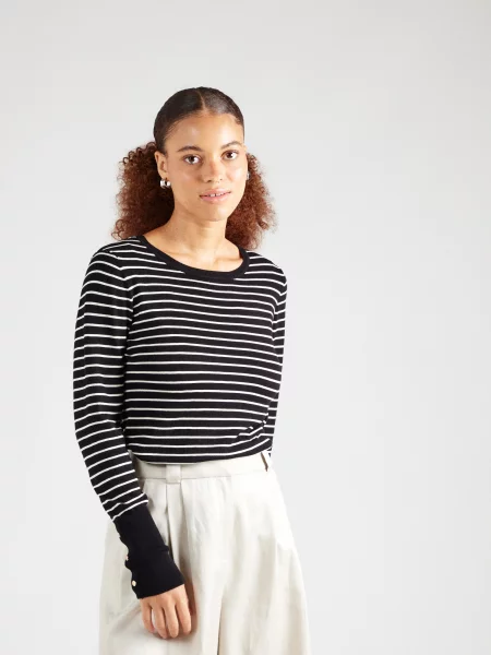 VERO MODA Pulover VMDory negru alb