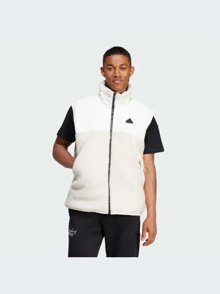 Утепленный жилет Adidas бежевый