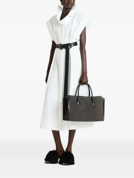 Gulerat rochie tip cămașă Givenchy din poplin alb