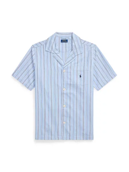 Polo Ralph Lauren Pijama scurtă albastru deschis / albastru închis / negru alb