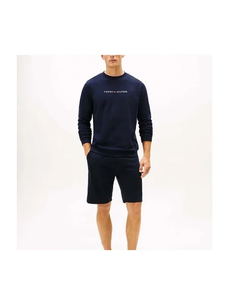 Hanorac Tommy Hilfiger cu autograf albastru