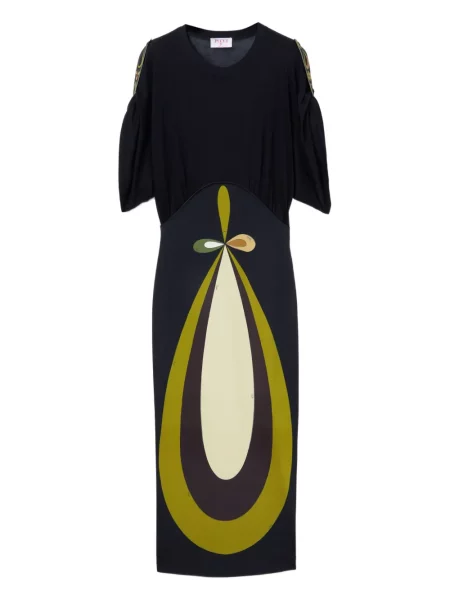 Rochie maxi Pucci cu imagine de costum negru