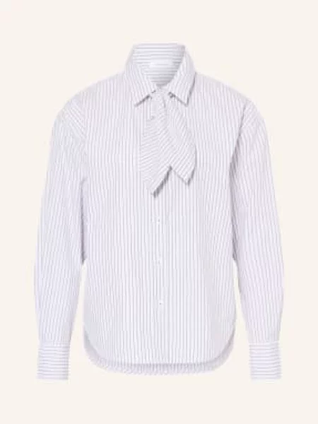 Darling Harbour Košile S Odnímatelnou Mašlí white / bordeaux stripes bílá