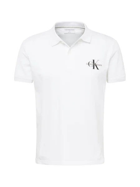 Calvin Klein Jeans Tricou bej închis / negru alb