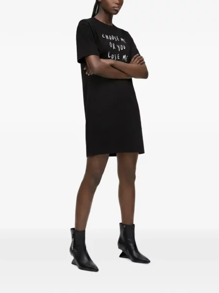 Rochie din denim Karl Lagerfeld Jeans negru