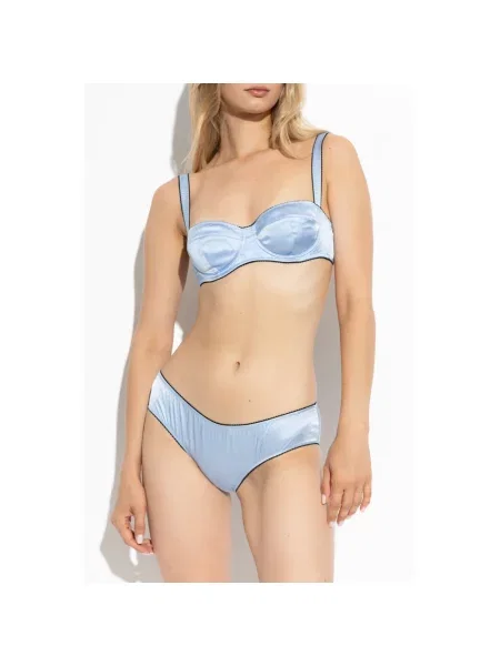 Jedwabne slipy Dolce And Gabbana niebieskie