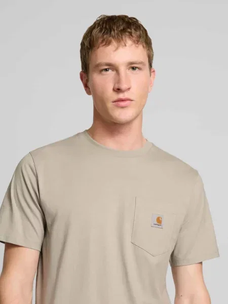 Carhartt WIP t-shirt SS Pocket T-Shirt gładki beżowy