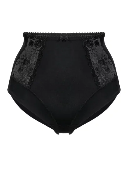 Женские трусы слип с высокой посадкой чорні