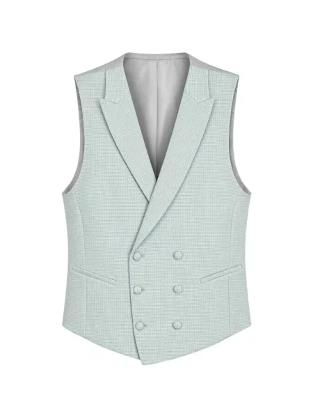 Kockás dupla soros mellény Etiem Textil S.l. zöld