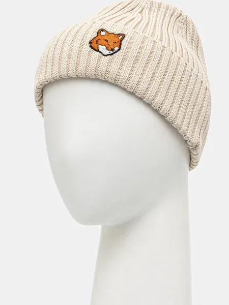 Czapka Maison Kitsune beżowa