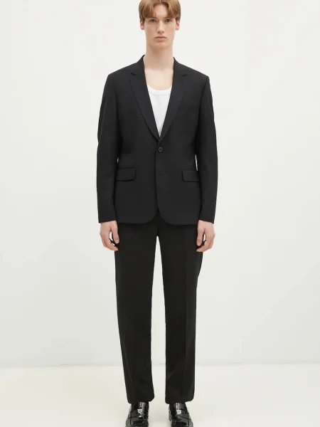 Paul Smith costum de lana maro neted negru