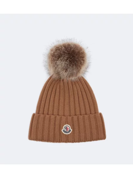 Căciulă Moncler de lână bej