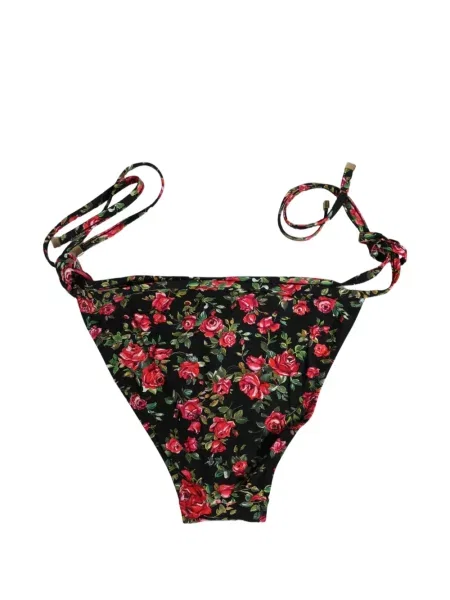 Φλοράλ μπικίνι Dolce & Gabbana με σχέδιο γραβάτες μαύρο