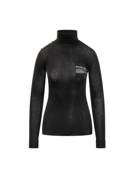 Golf golf golf Elisabetta Franchi wełniany czarny