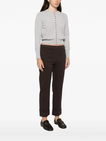 Cardigan Alpha Studio cu decolteu rotund gri