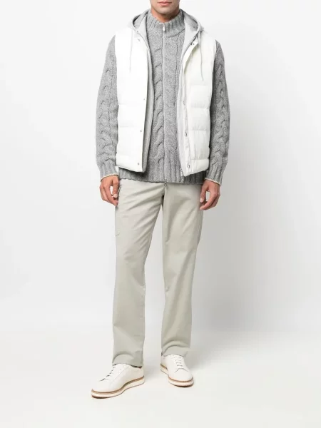 Cardigan Brunello Cucinelli tricotate gri