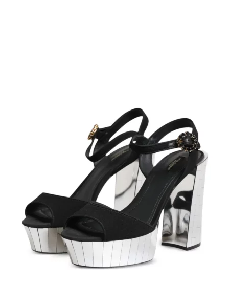 Sandale Dolce & Gabbana cu platformă negru