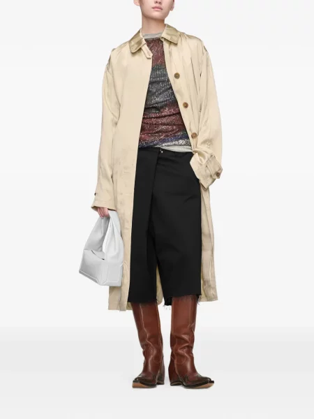 Top Maison Margiela cu paiete drapat verde