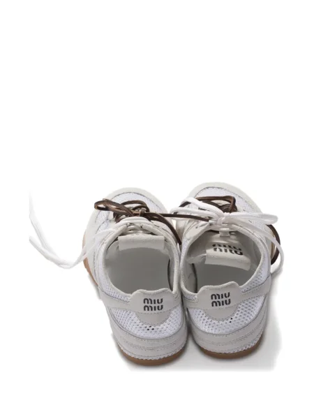 Sneakerși Miu Miu plasă alb