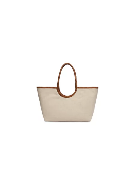 Tommy Hilfiger Ročna torba Th Elev Summ Maxi Tote Canvas bež