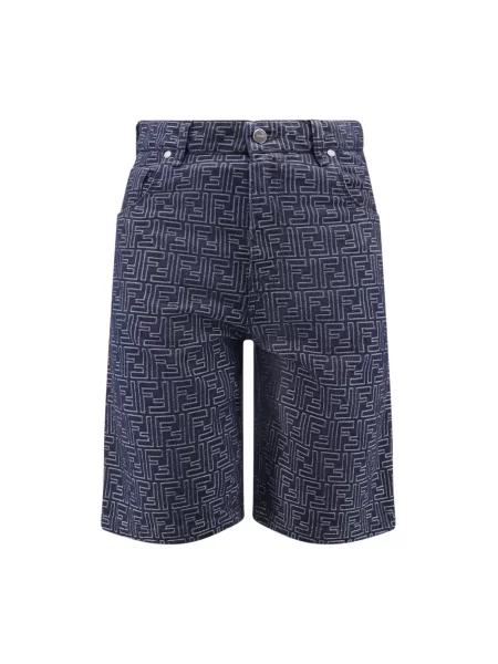 Szorty jeansowe Fendi niebieskie